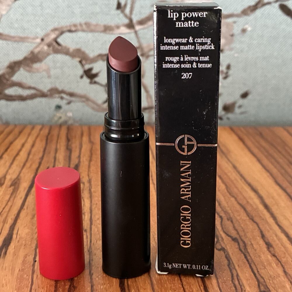Giorgio Armani Lip Power Longwear & Caring Intense Matte Lipstick 207 Devoted